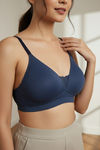 Zivame Beautiful Basics Padded Non Wired 3/4Th Coverage T-Shirt Bra - Sargasso Sea — thumbnail 6